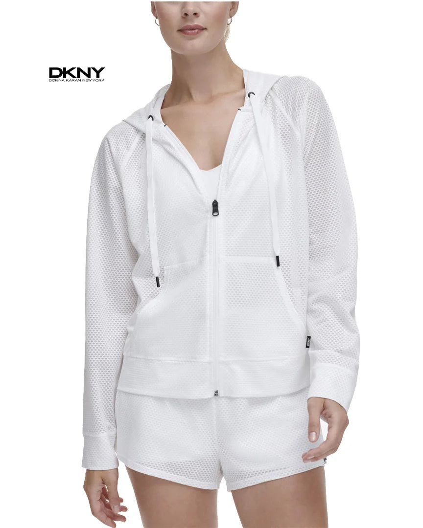 DKNY Women’s Lightweight Mesh Sports Jacket – Breathable Fabric