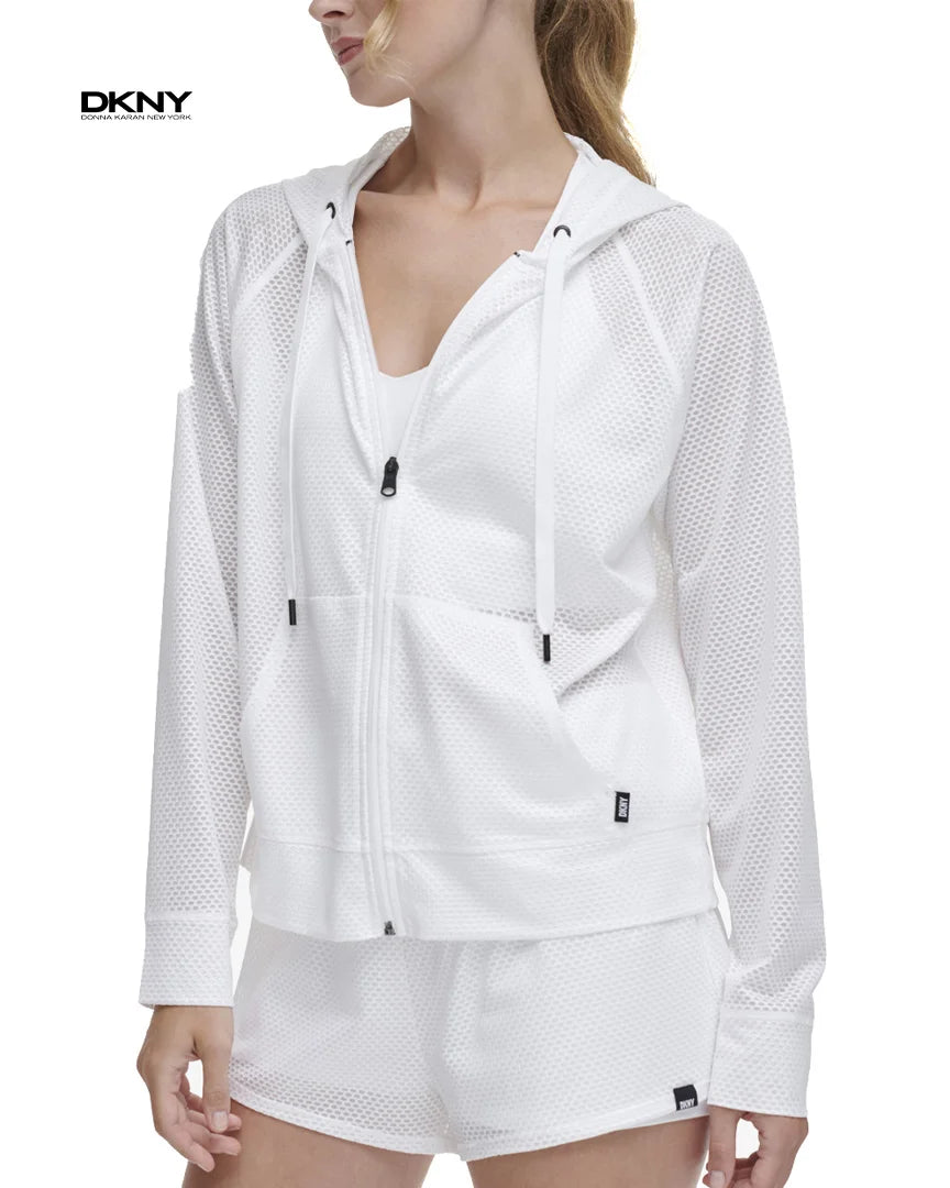 DKNY Women’s Lightweight Mesh Sports Jacket – Breathable Fabric