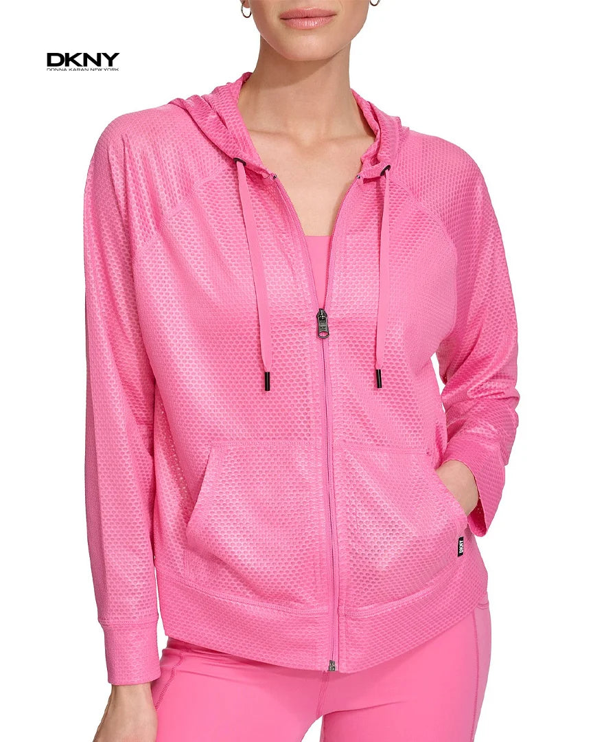 DKNY Women’s Lightweight Mesh Sports Jacket – Breathable Fabric