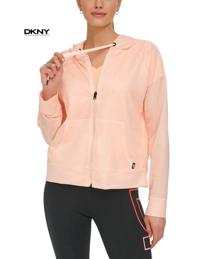 DKNY Women’s Lightweight Mesh Sports Jacket – Breathable Fabric