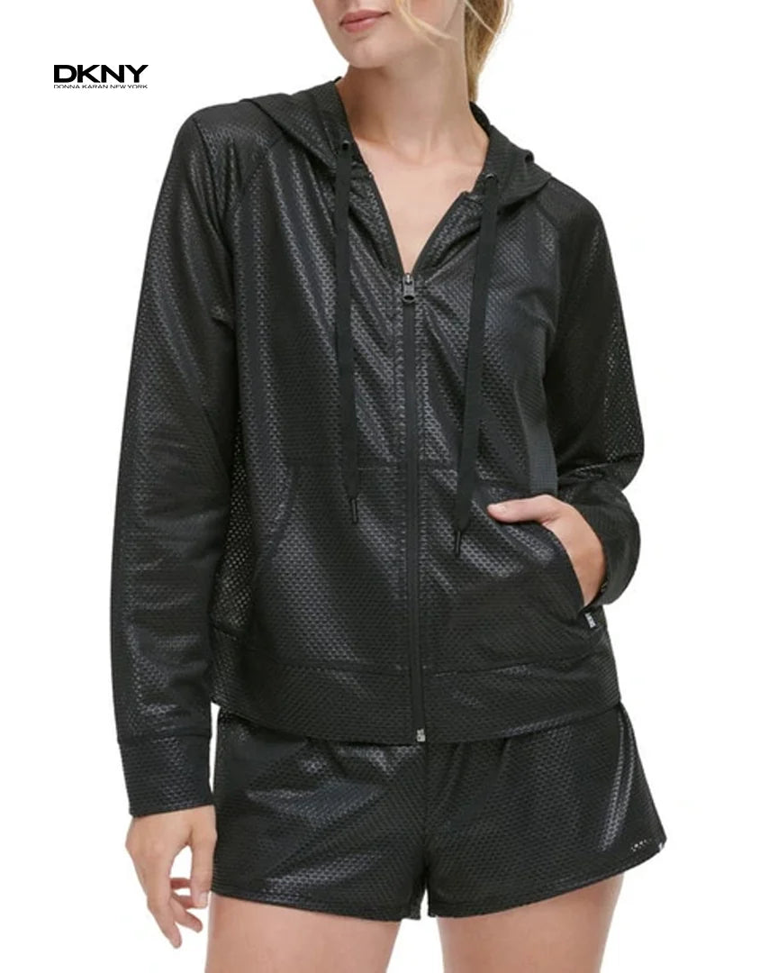DKNY Women’s Lightweight Mesh Sports Jacket – Breathable Fabric