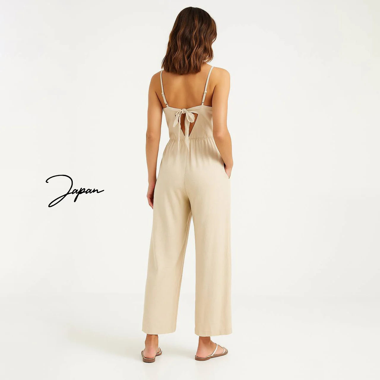 Women’s Lightweight Summer Jumpsuit by Japan – Thin Strap, Chic & Comfy Fit