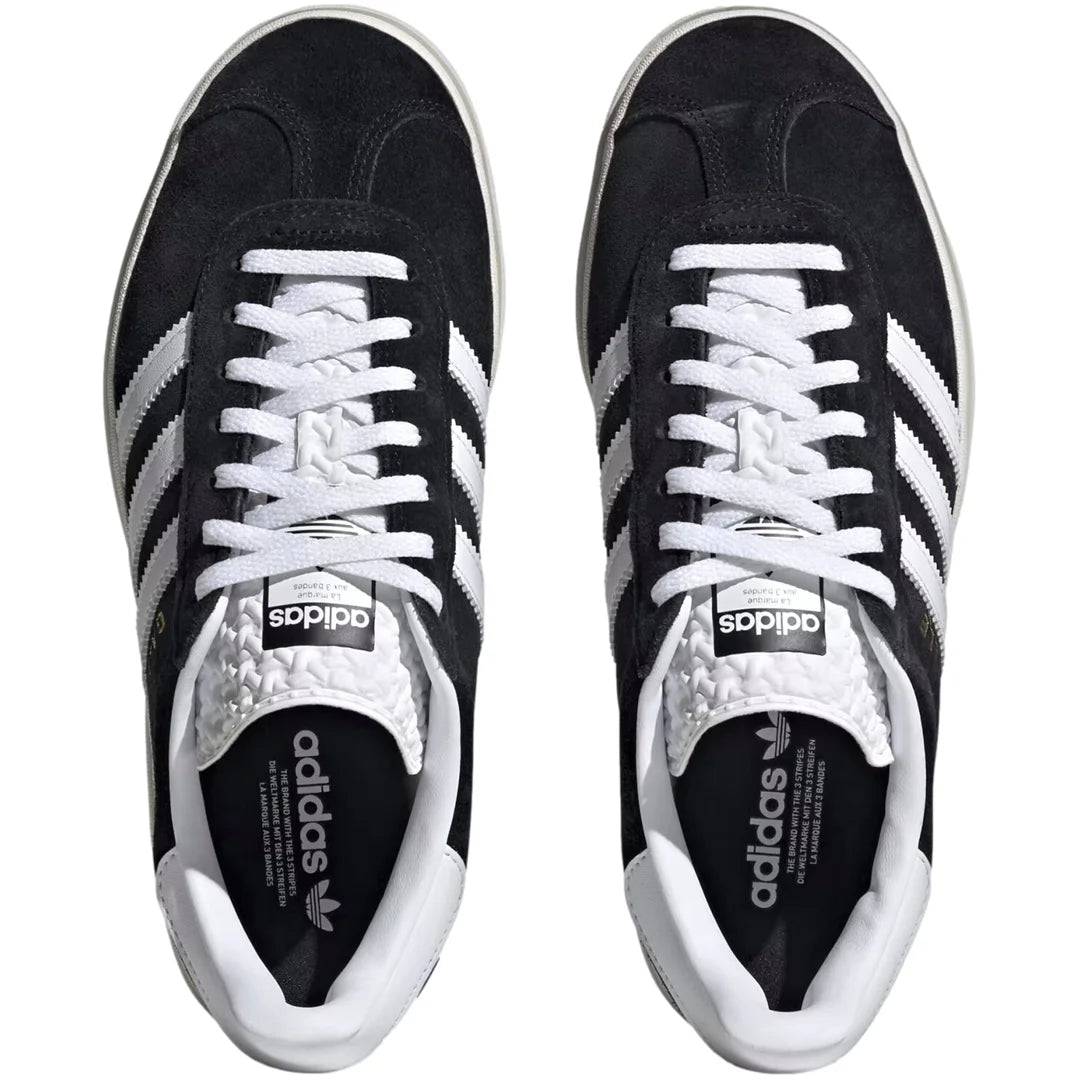 Adidas Gazelle Bold Platform Sneakers – Black/White Suede