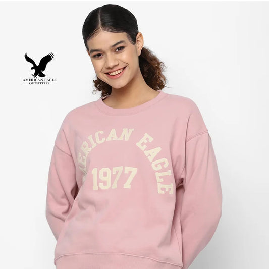 American Eagle Women’s Graphic Crew Neck Sweatshirt – Casual Style