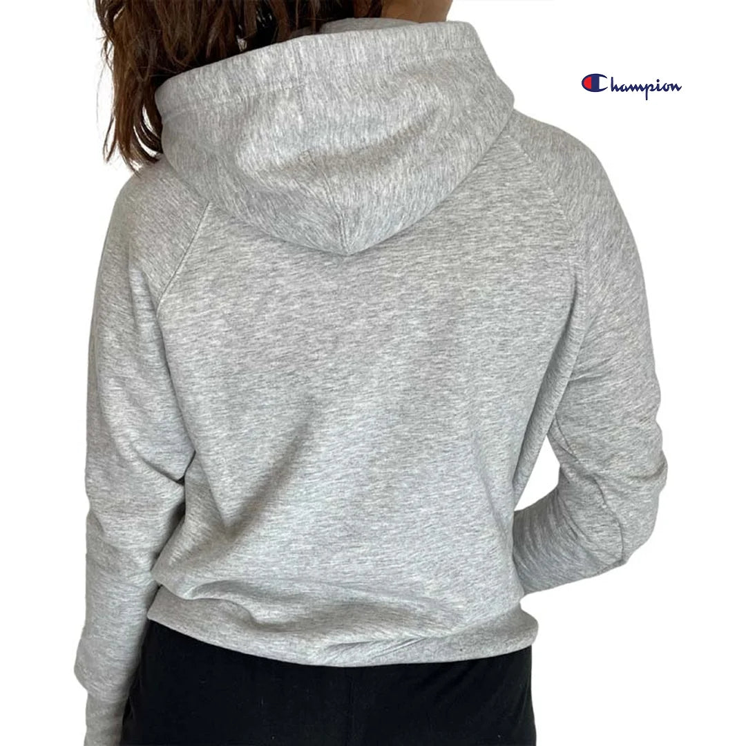 Champion Women’s Powerblend Relaxed Hoodie – Logo Front Design