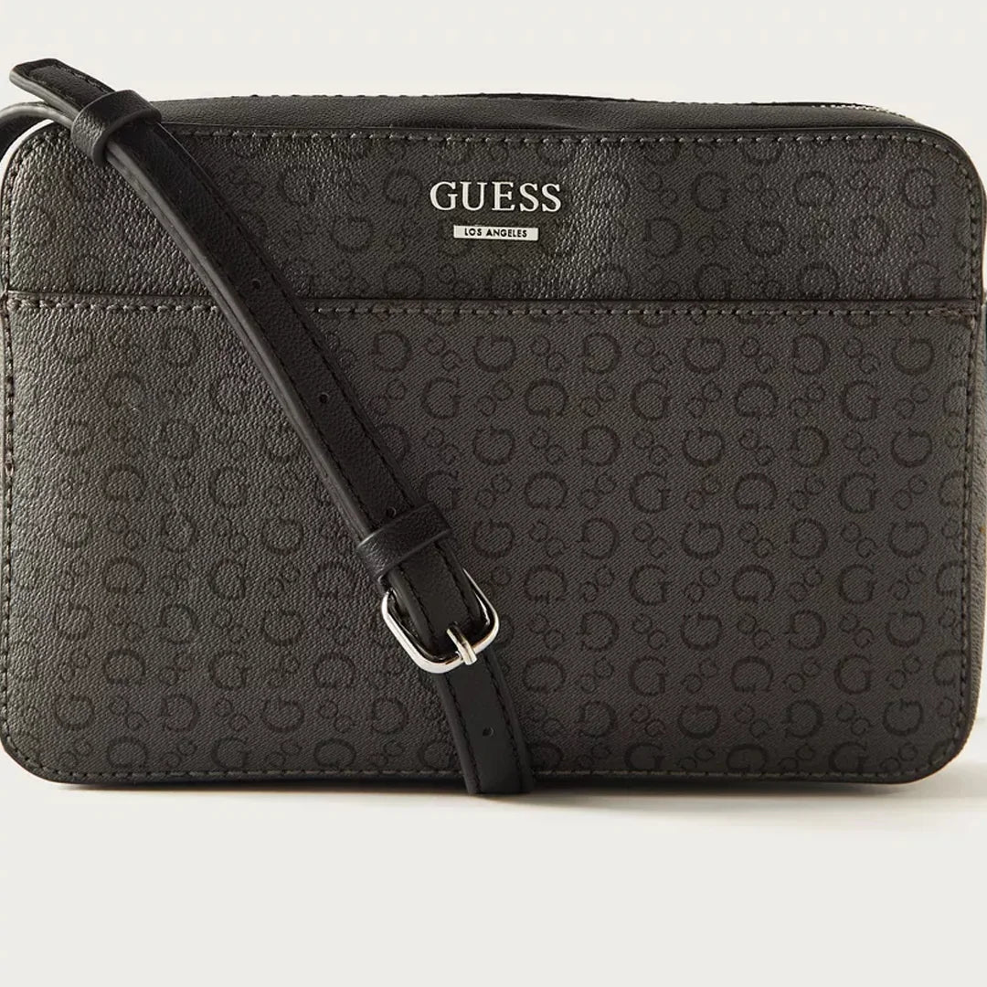 Guess Printed Crossbody Bag with Zip Closure