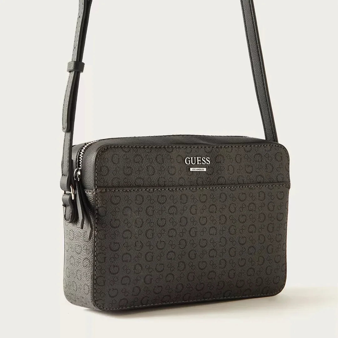 Guess Printed Crossbody Bag with Zip Closure