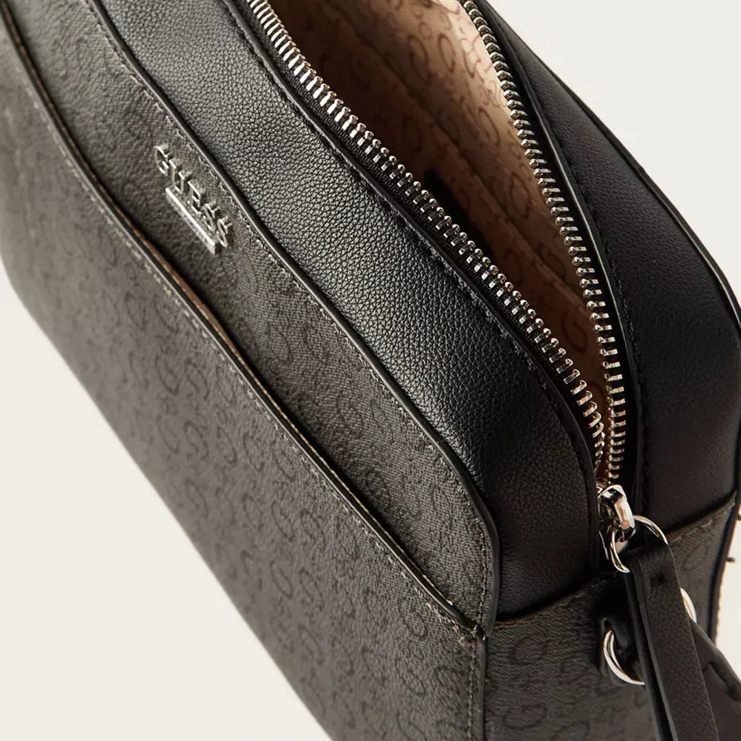 Guess Printed Crossbody Bag with Zip Closure