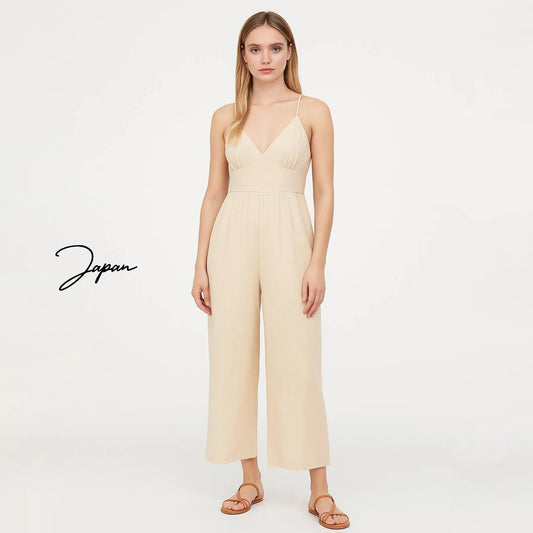 Women’s Lightweight Summer Jumpsuit by Japan – Thin Strap, Chic & Comfy Fit