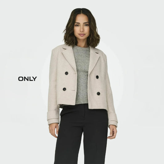 ONLY ONLFREJA LIFE Classic Blazer for Women – Neutral Humus Shade
