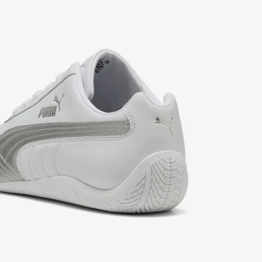 Puma Speedcat Leather Shoes – White/Silver