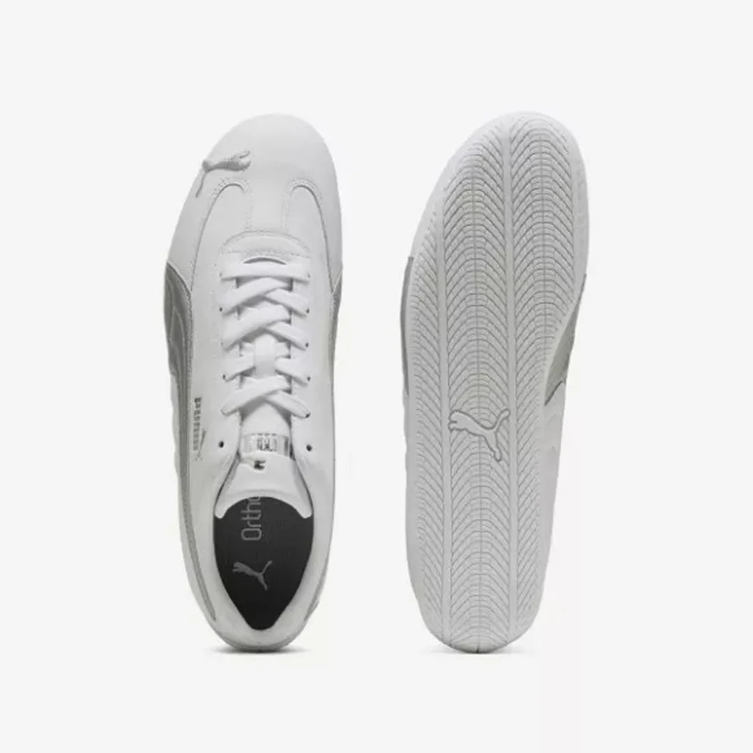 Puma Speedcat Leather Shoes – White/Silver