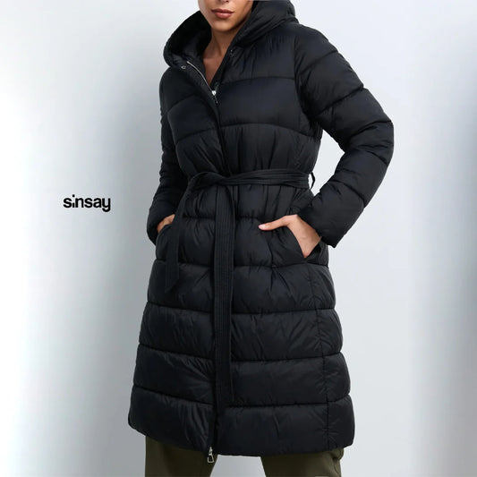 Sinsay Women’s Quilted Coat with Belt